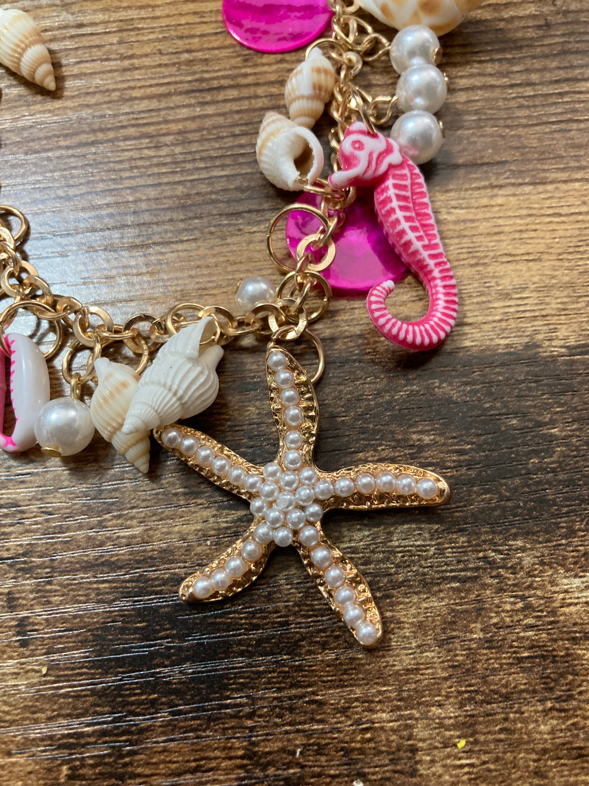 Pink chunky necklace uk on sale