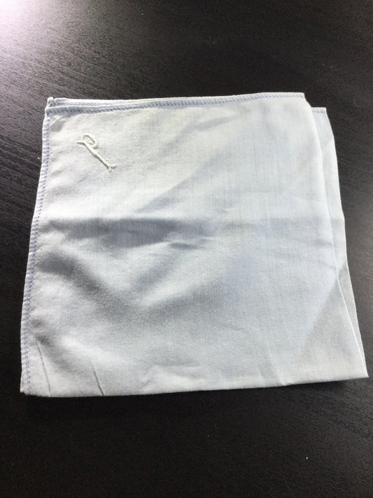 P MONOGRAM Letter initial White Crisp Cotton Ladies Handkerchief