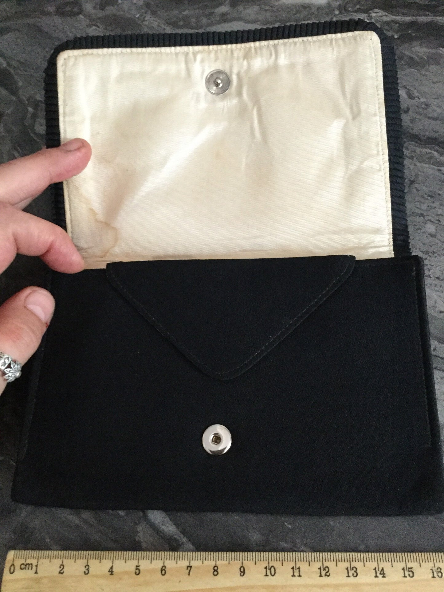 Art Deco small Evening Purse Handbag Bag Black Genuine Period British made 1910 1920s