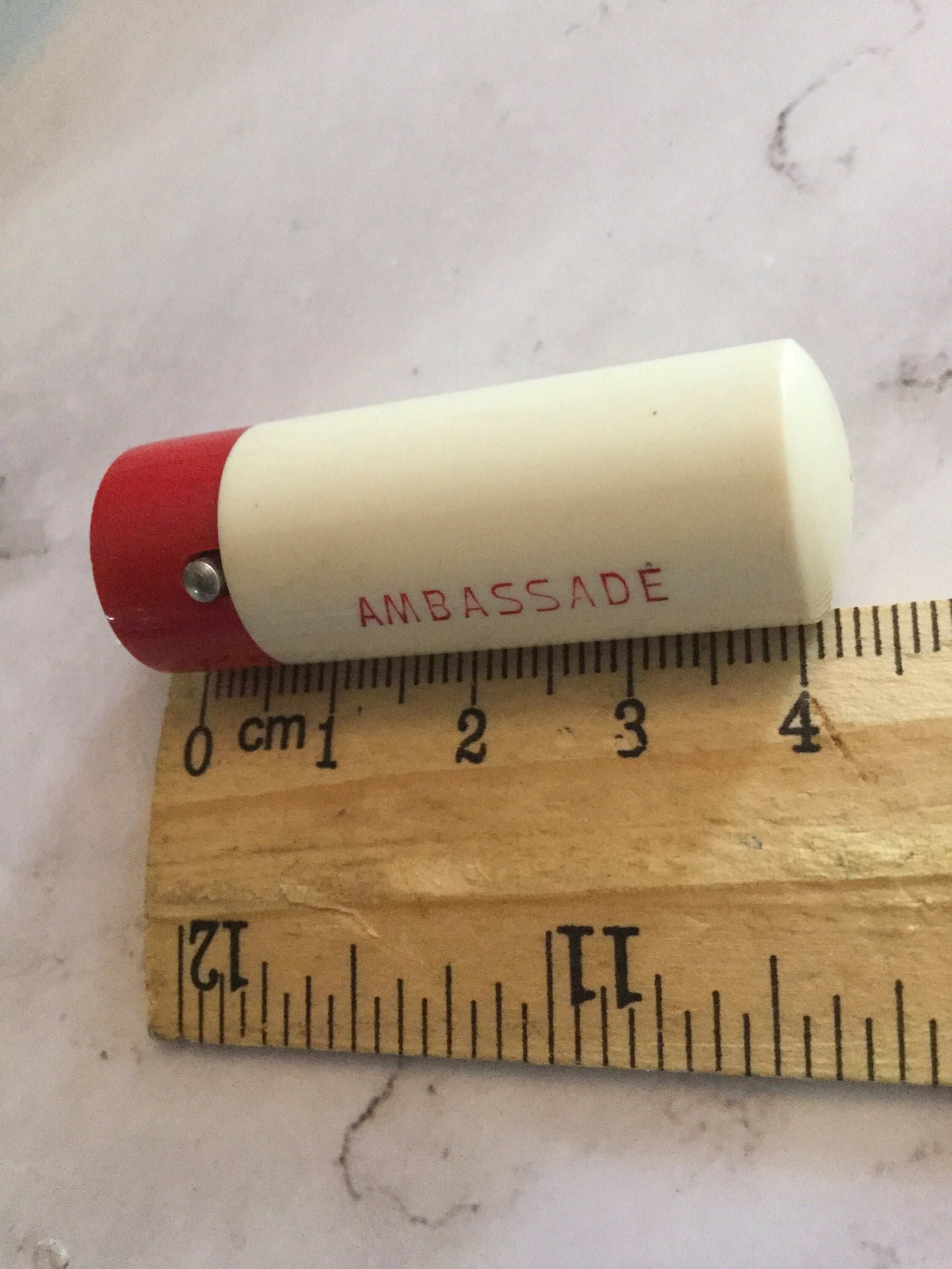 Antique vintage empty lipstick case cartridge cosmetic French AMBASSADE Paris