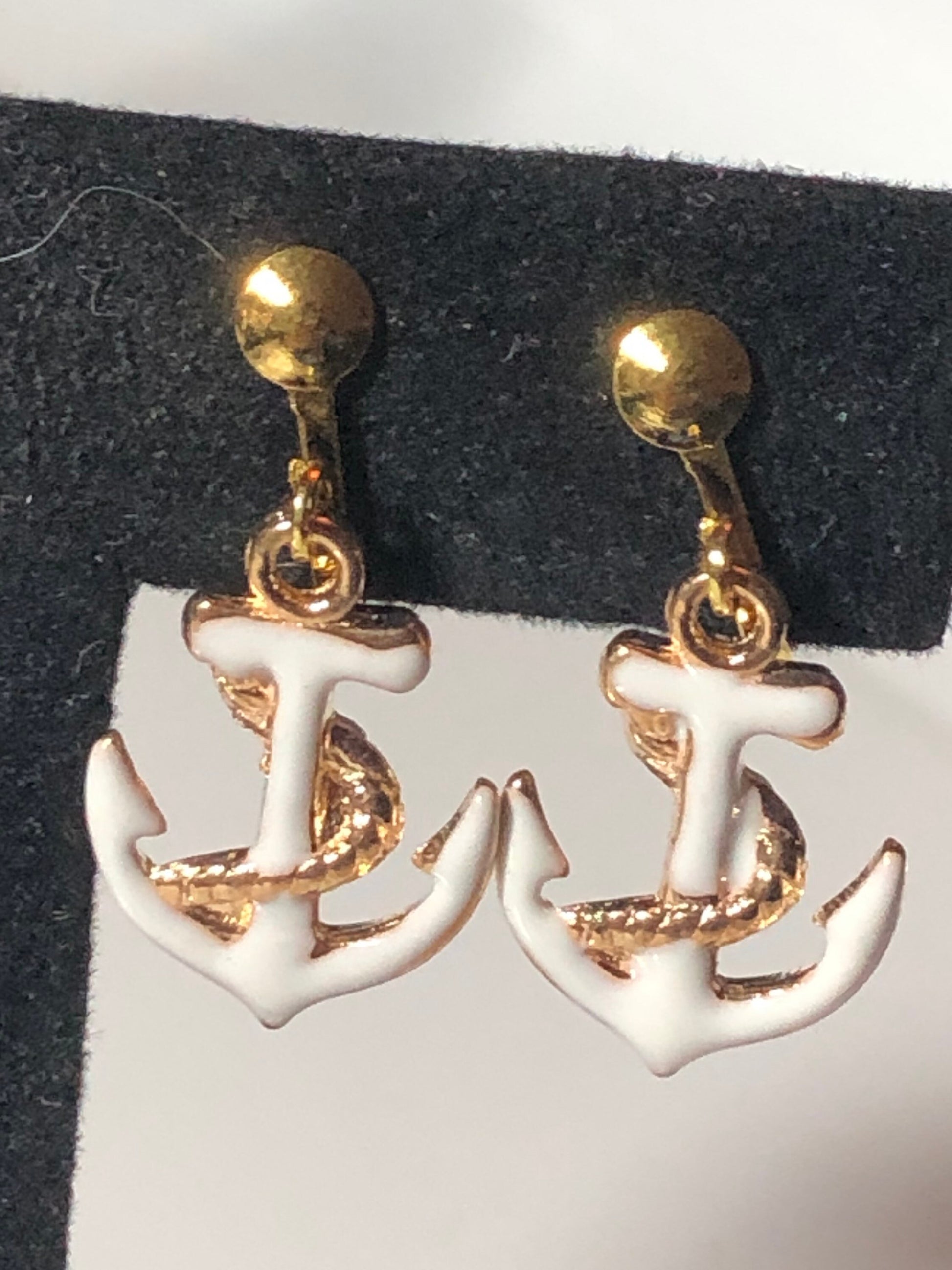 Nautical silver tone lighthouse drop earrings pierced ears