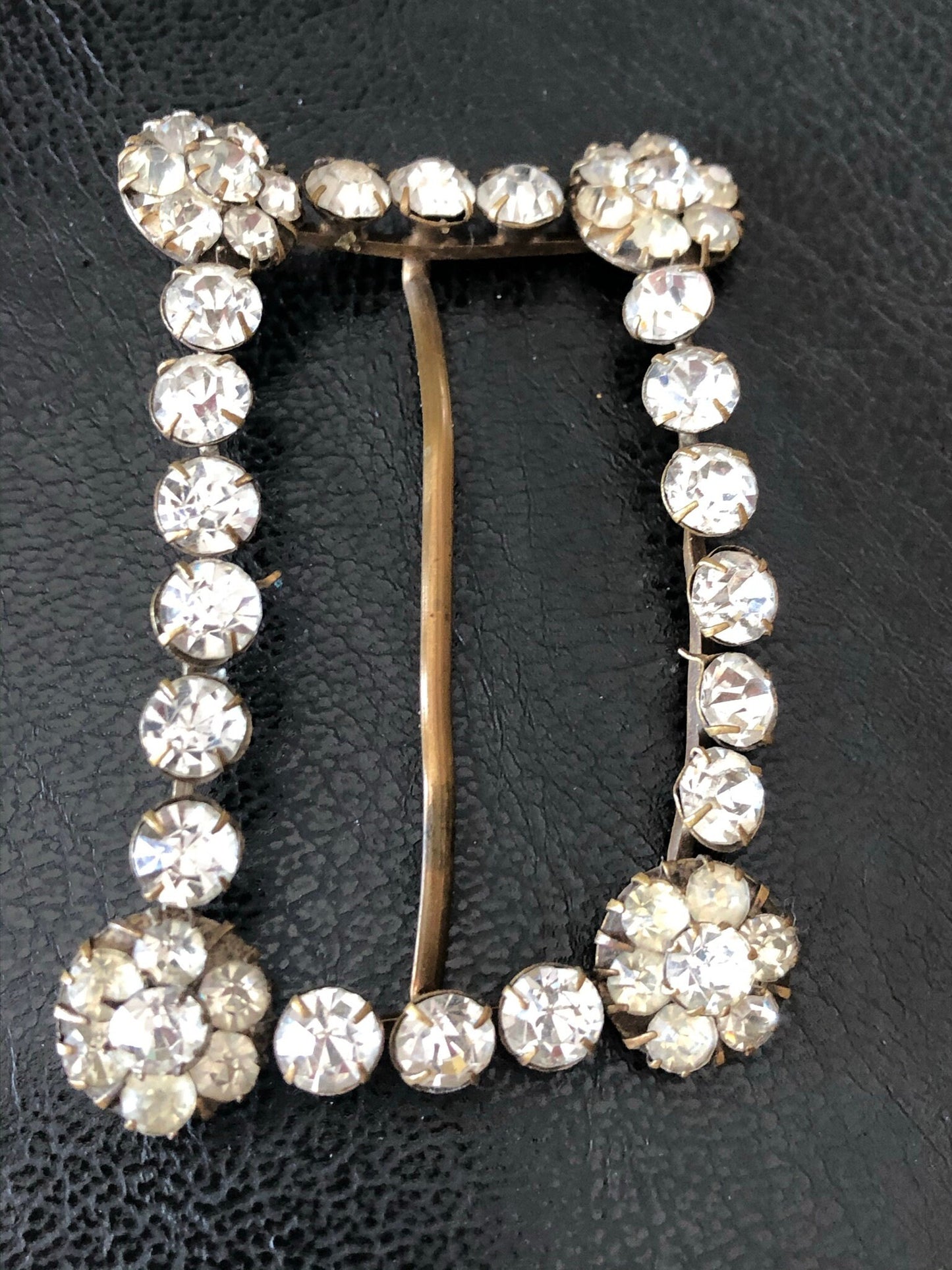 misshapen 6cm vintage antique rectangular Claw Set Clear Glass Diamante Belt Buckle paste rhinestone Bridal Wedding Sash Adornment Fitting