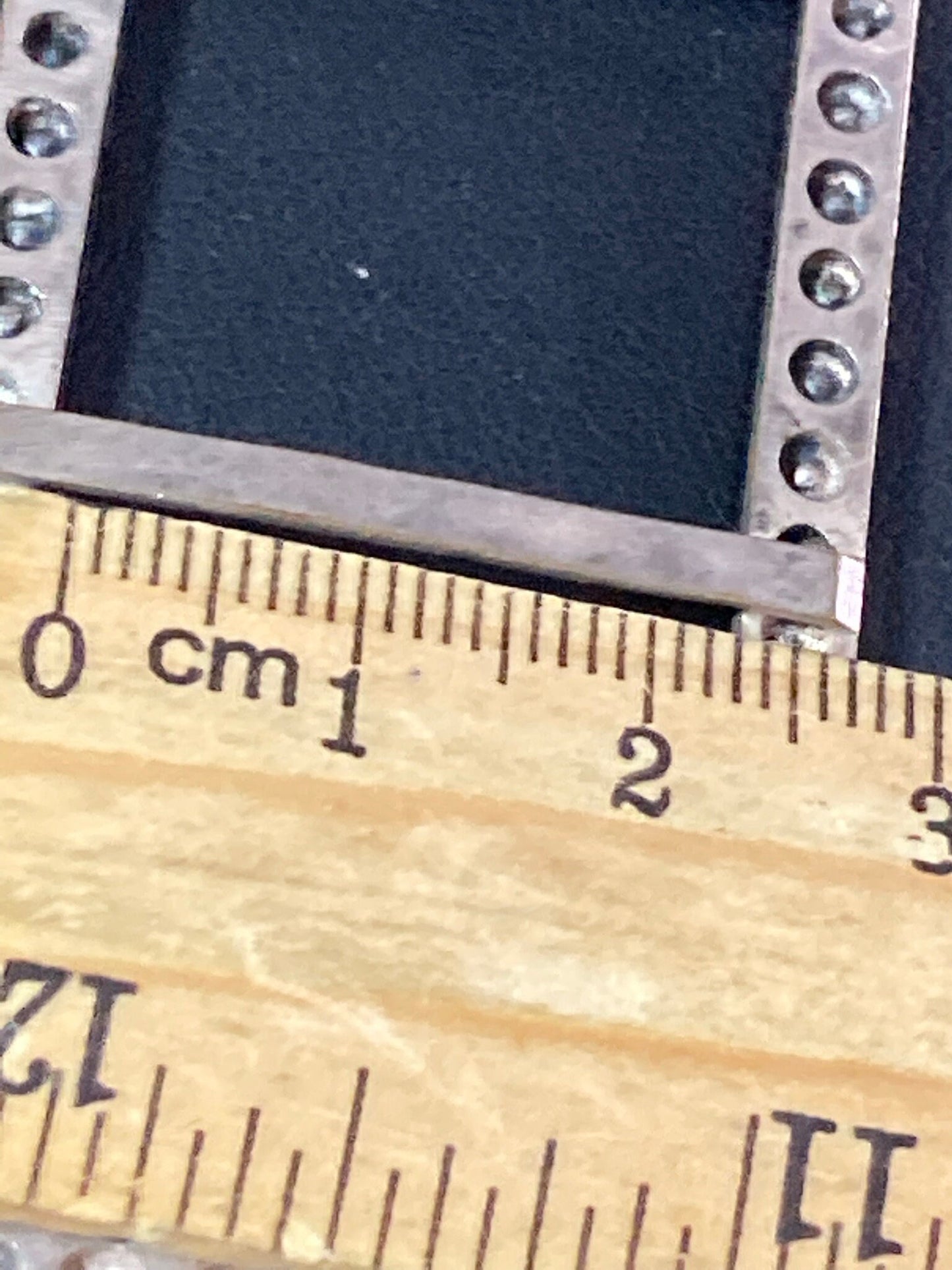 Antique 6cm rectangle Claw Set Clear Glass Diamante Belt Buckle