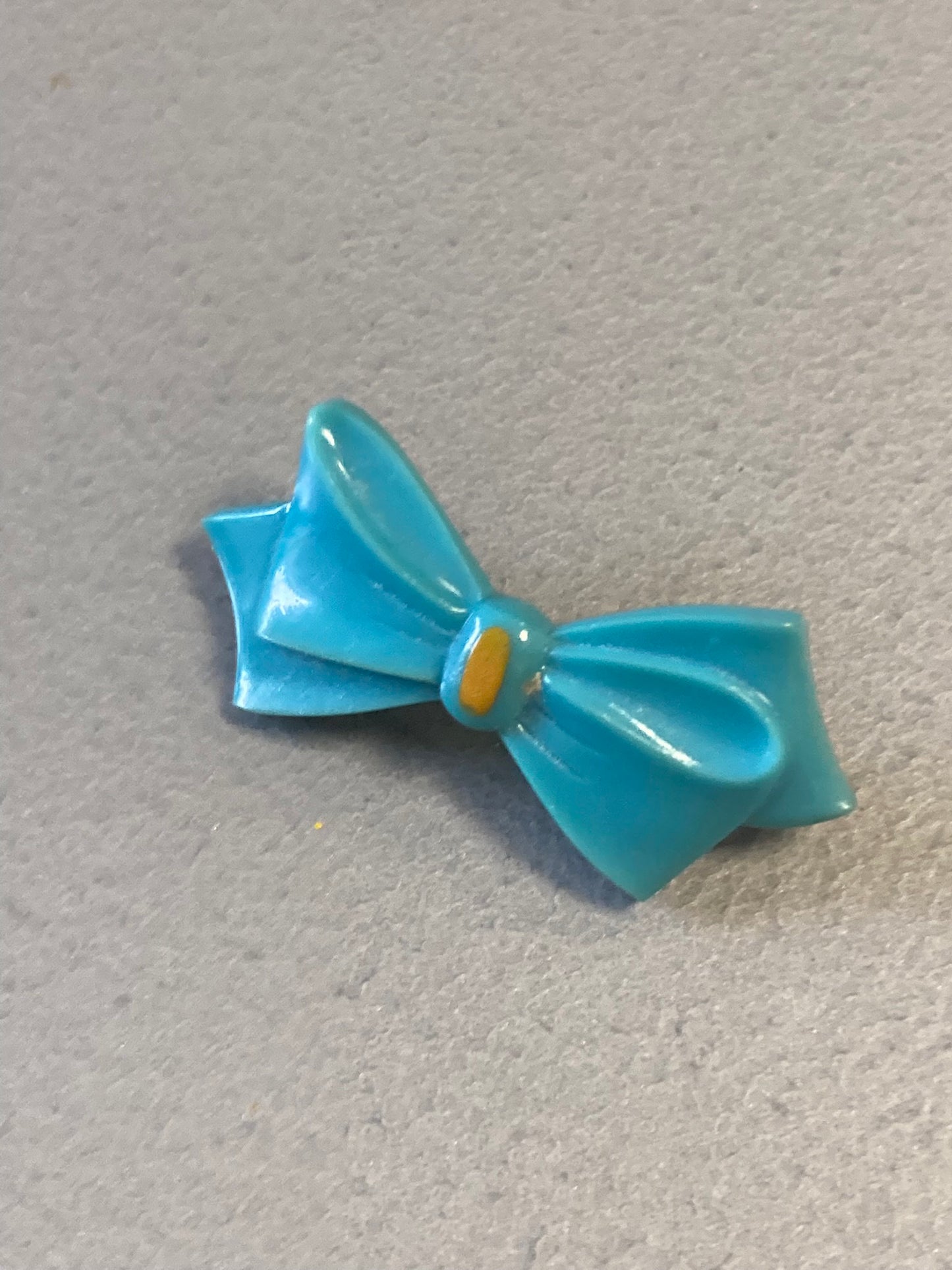 Vintage blue bow hair clip 1940s Plastic Hair Grip slides Clip