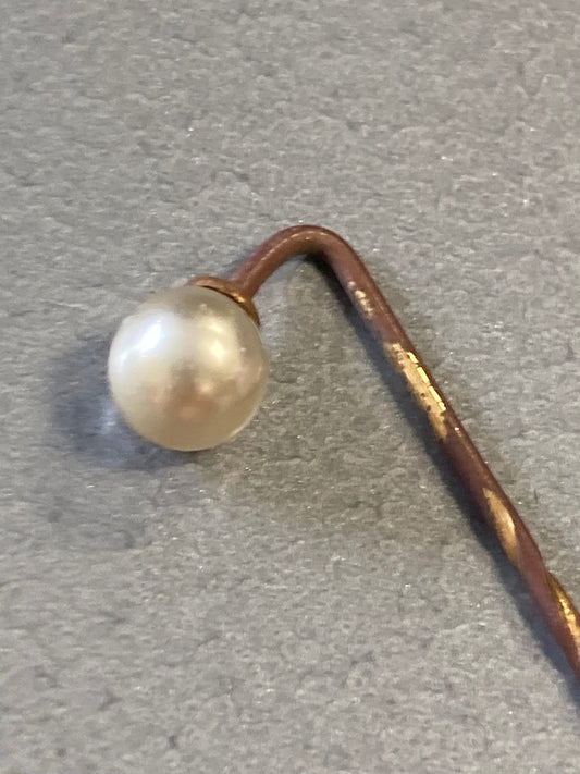 Antique Ladies faux sea pearl Stick Pin