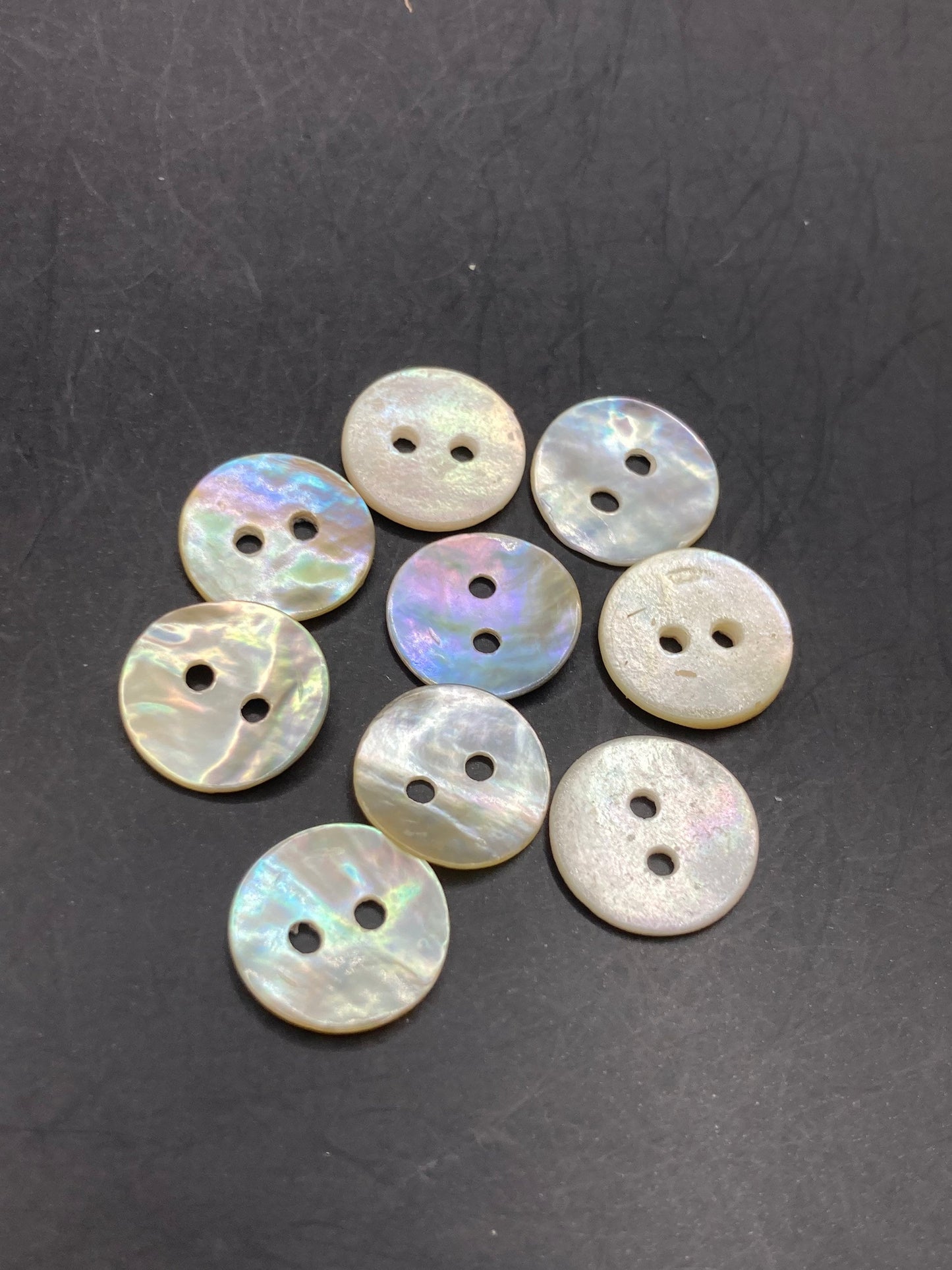 10 x 12.5mm small round circle natural MOP Mother of Pearl Buttons Sewing Haberdashery craft