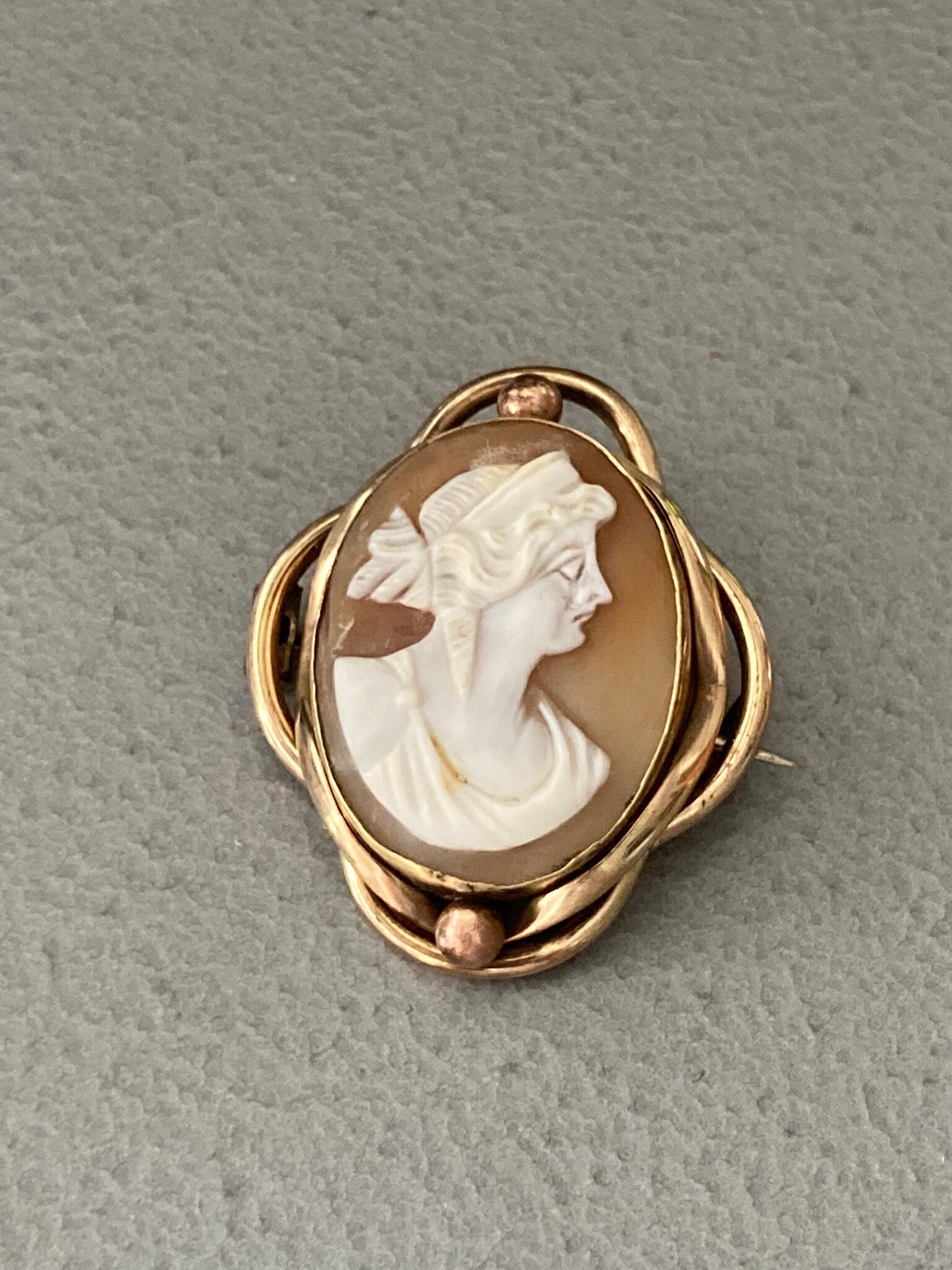 antique carved cameo brooch broach 4cm edwardian victorian c clasp lon –  Loved & Loved Again
