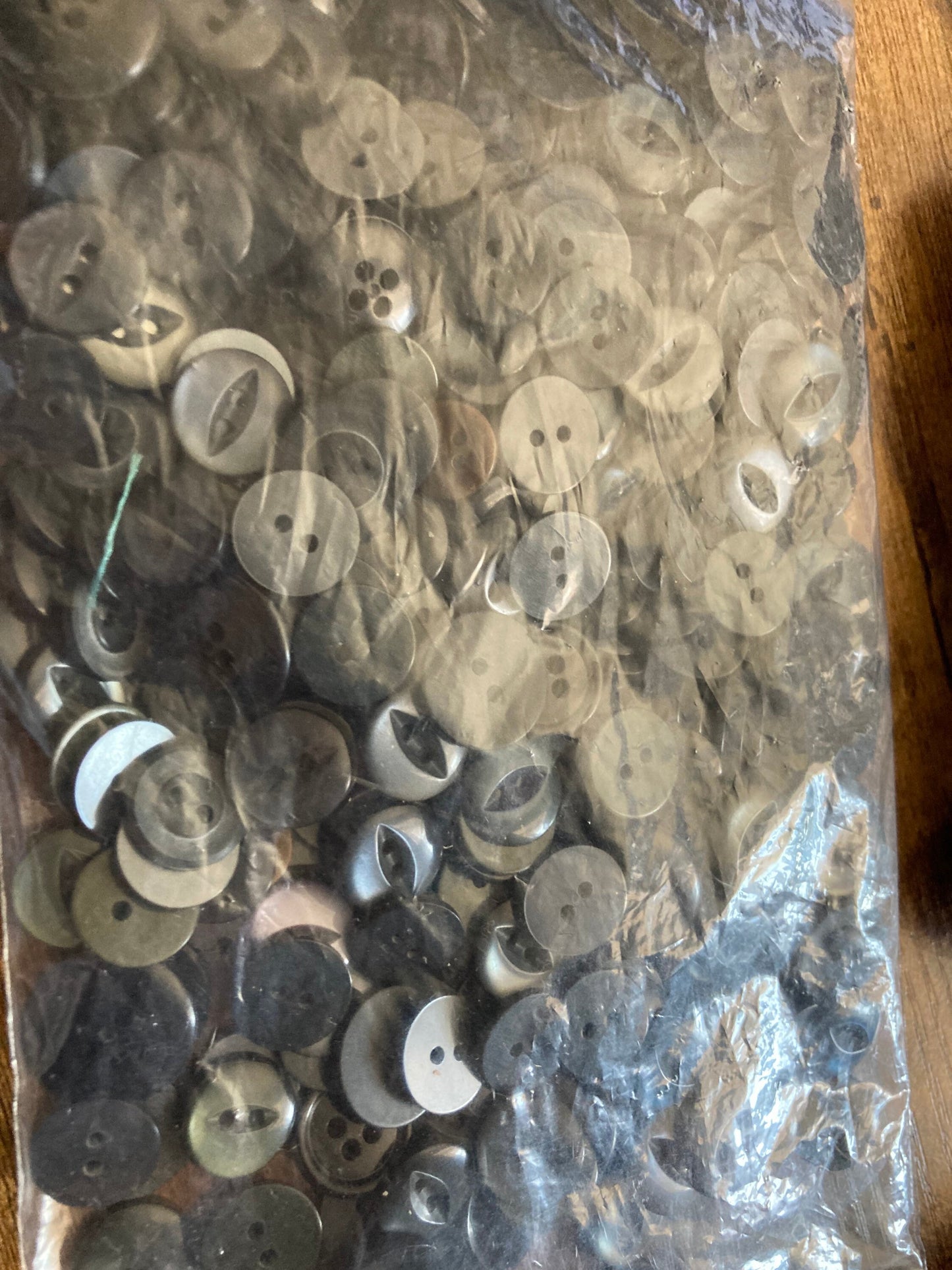 Job lot mixed size plastic buttons in dark blue grey navy blue many vintage retro lots listed approx 160 gms