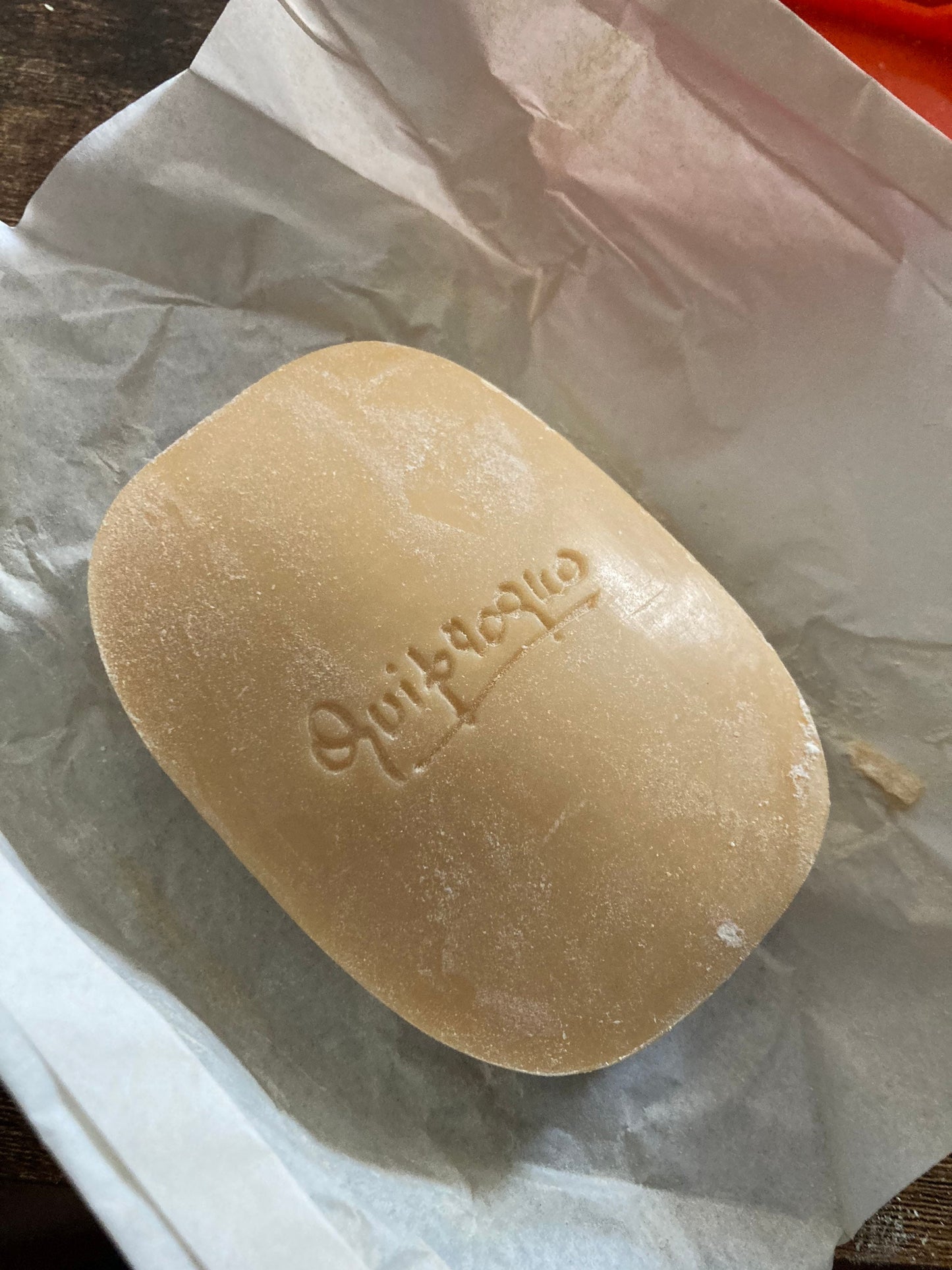 Quiproquo GRES Paris wrapped unused soap in red plastic case vintage cosmetics