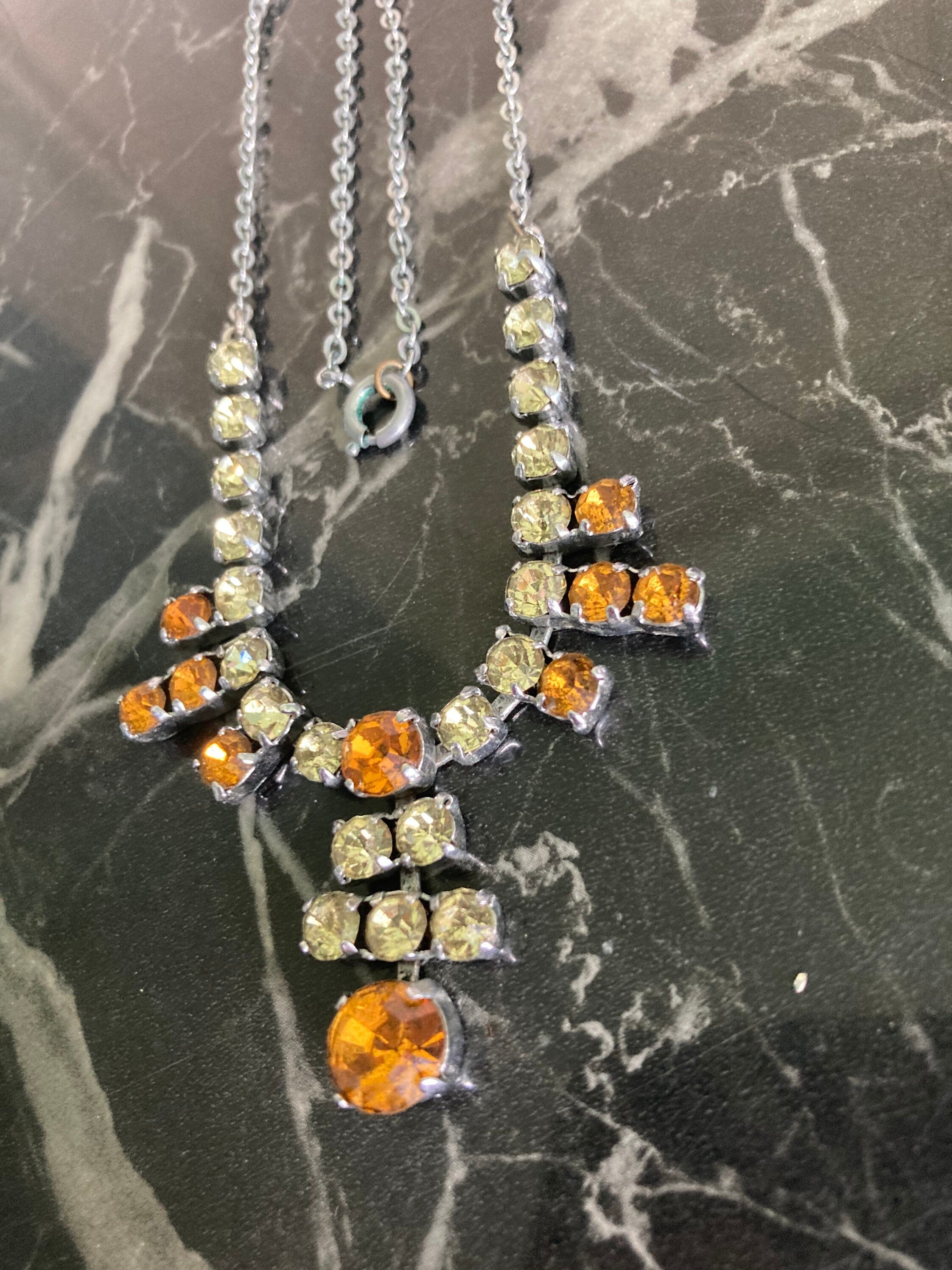 Tiger Tree | Yellow Crystal Necklace – Thousand Island Dressing