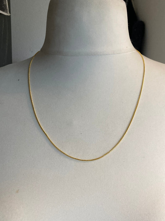 gold plated medium 60cm 24 inch 1.2mm snake chain with lobster clasp plain gold chain replacement for pendant