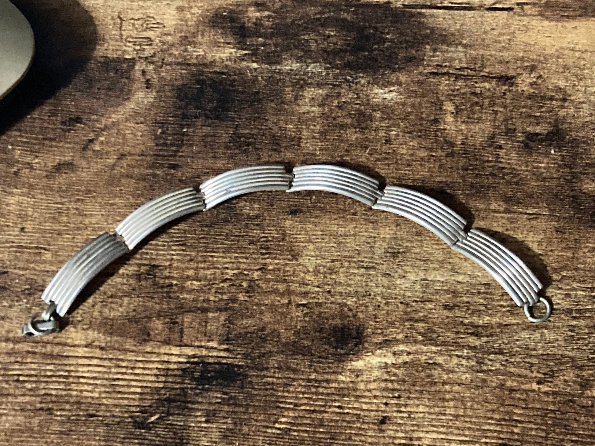 Belu sterling 925 silver panel chain link bracelet 16.9 grams 18cm x 1cm