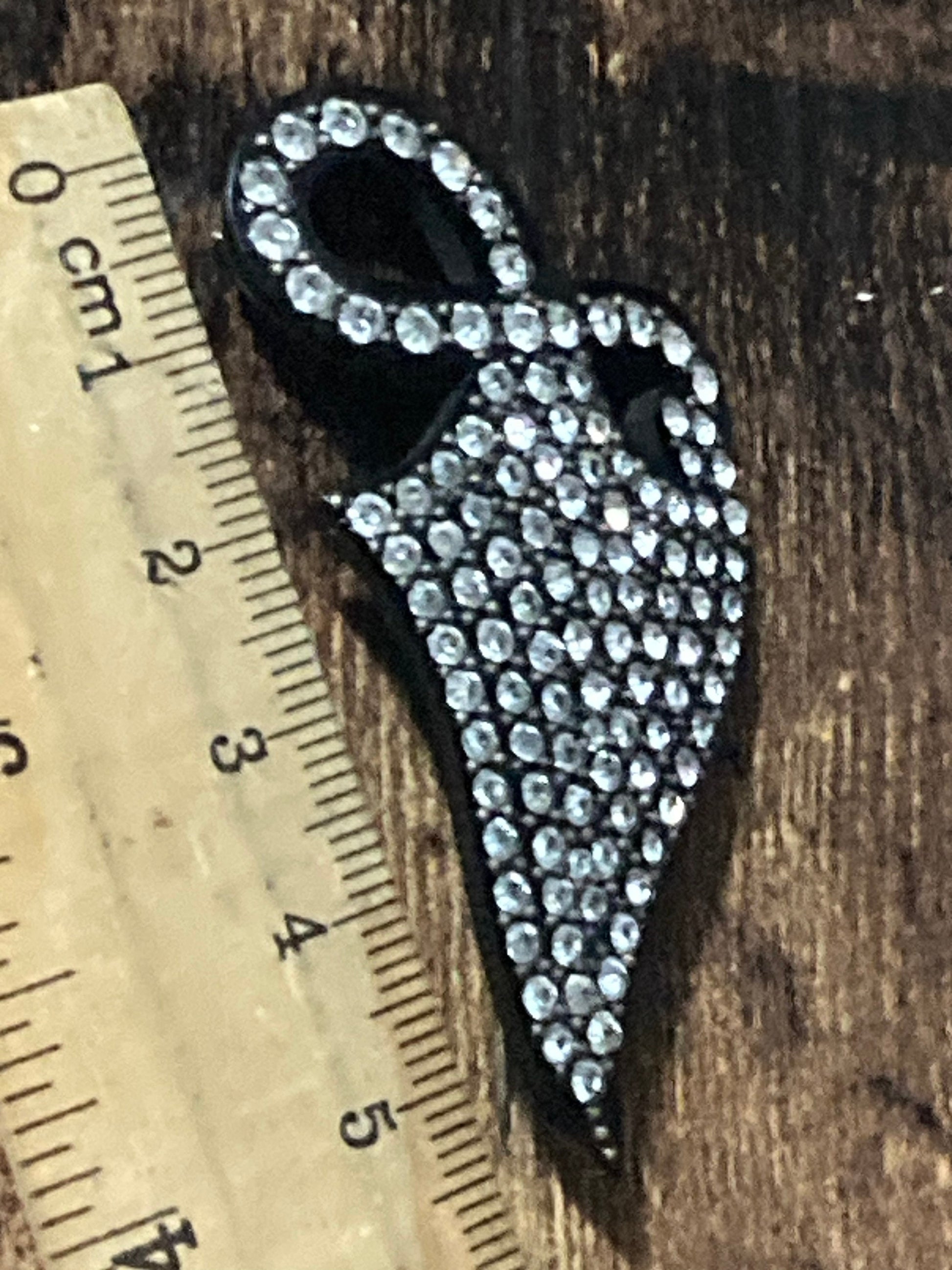 Art Deco hat flash pin diamante paste rhinestone early plastic or bakelite