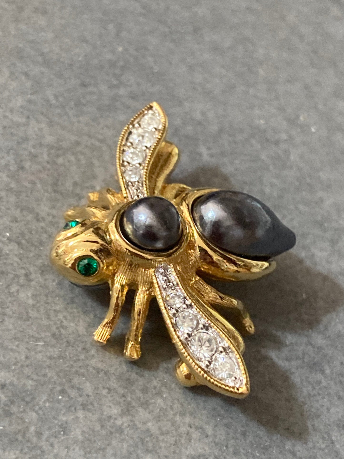 Joan rivers interchangeable gold plated diamanté bee brooch 10 colour inserts
