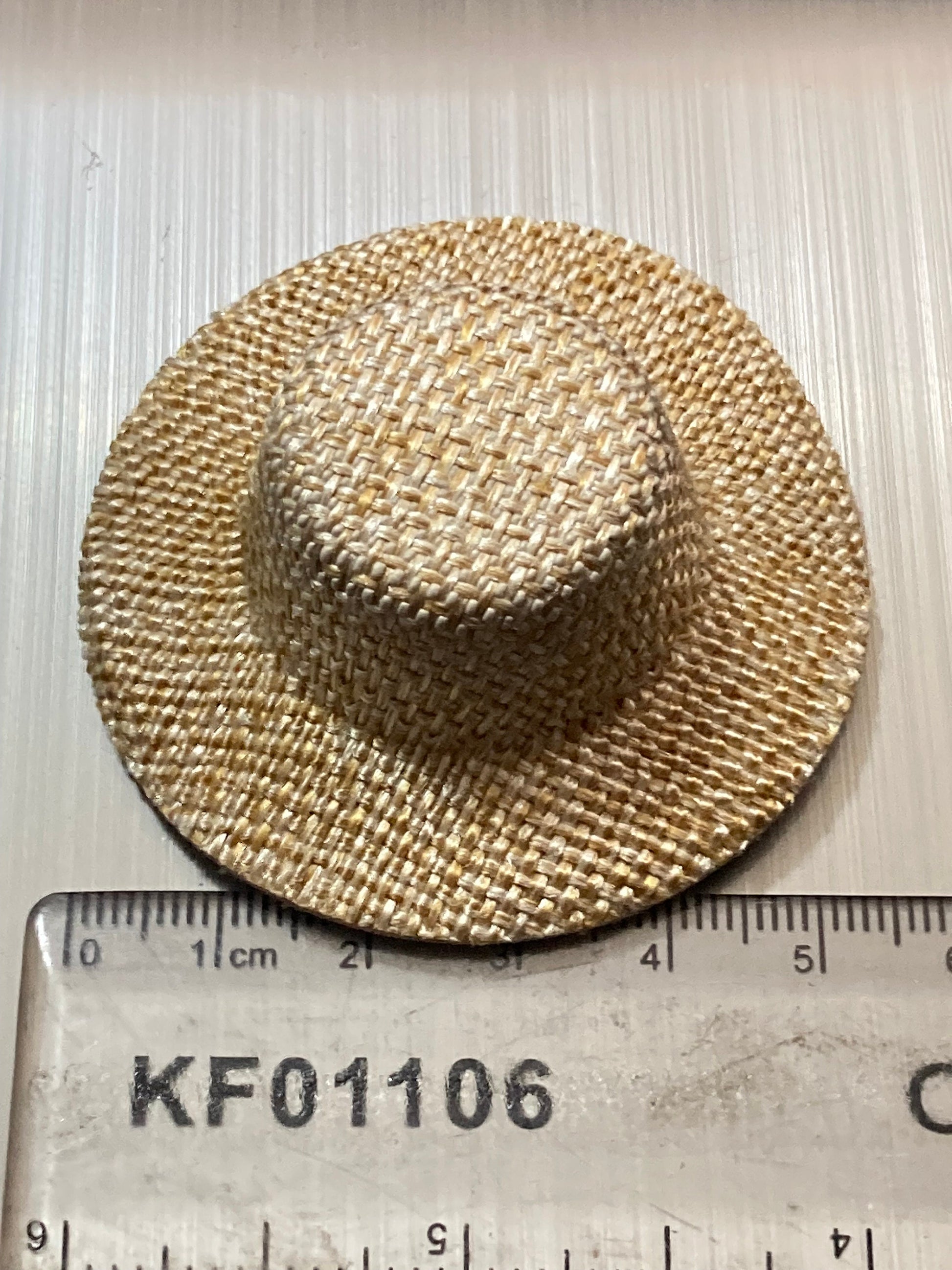Miniature summer straw hat boater cake topper decoration scenery dollhouse dolls hat