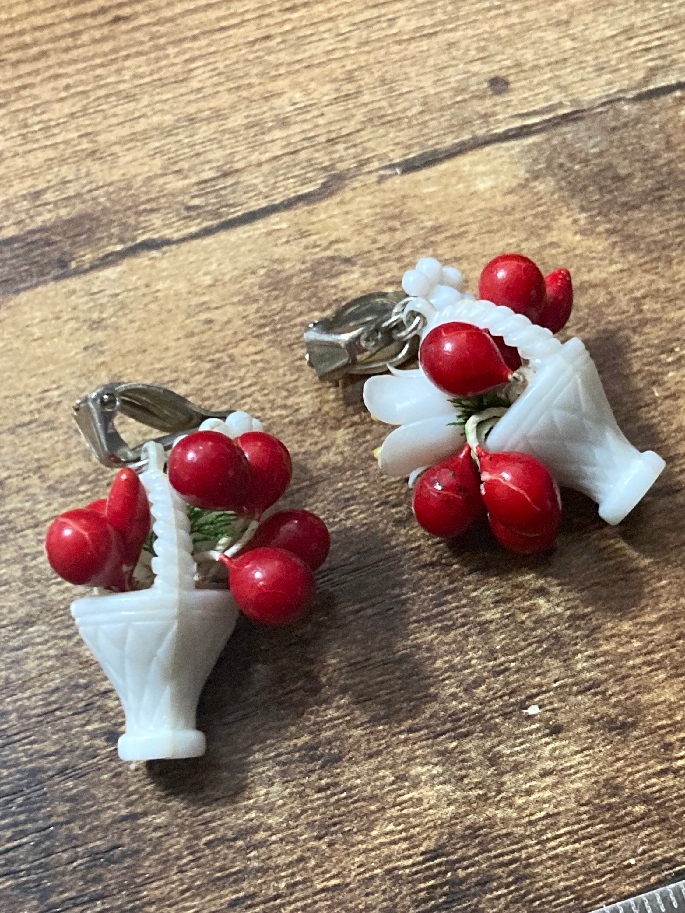 Adorable Fruit Shaped Clip Earrings Acrylic Lightweight - Temu