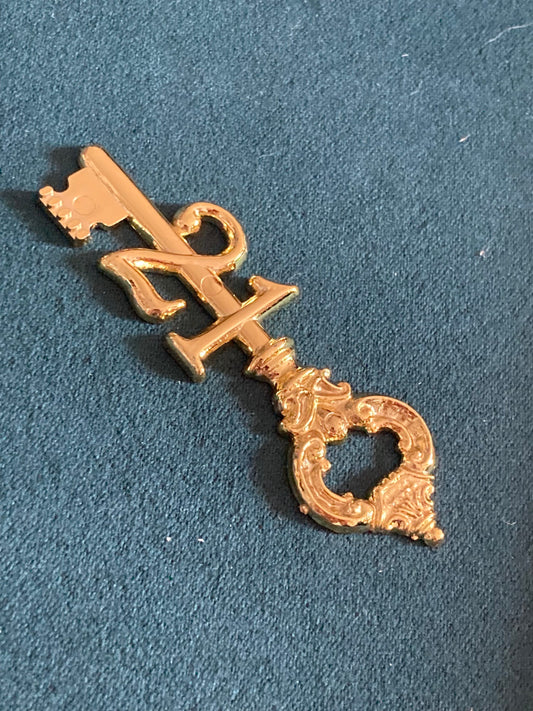 Vintage 21st Birthday Key to the Door gold Cake Decoration Happy Birthday Cake Topper Sign Home Baking