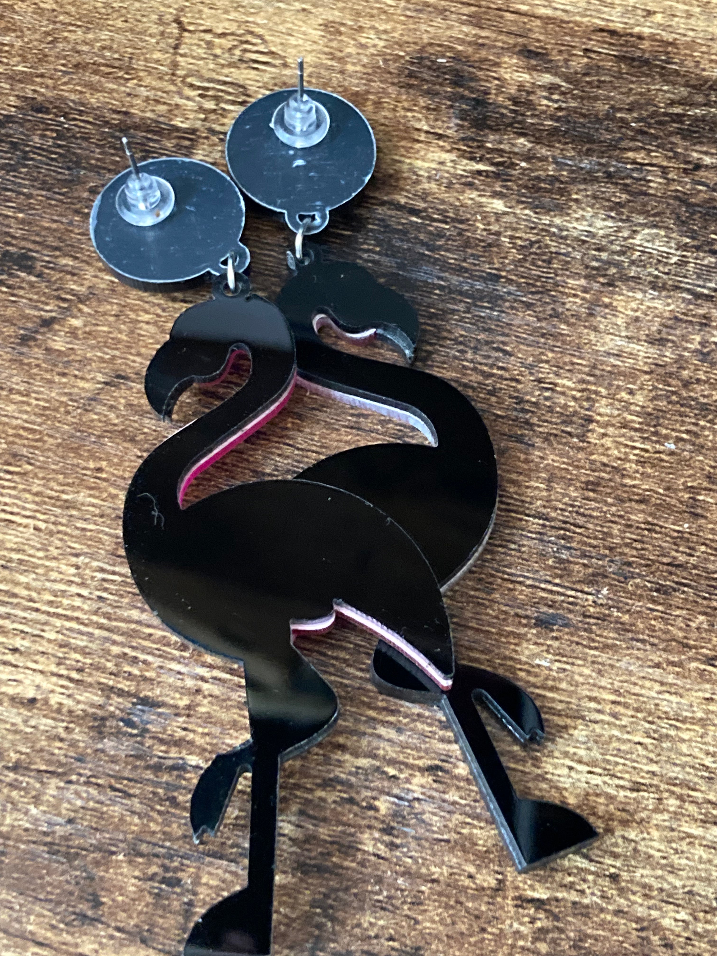 Oversized flamingo earrings acrylic