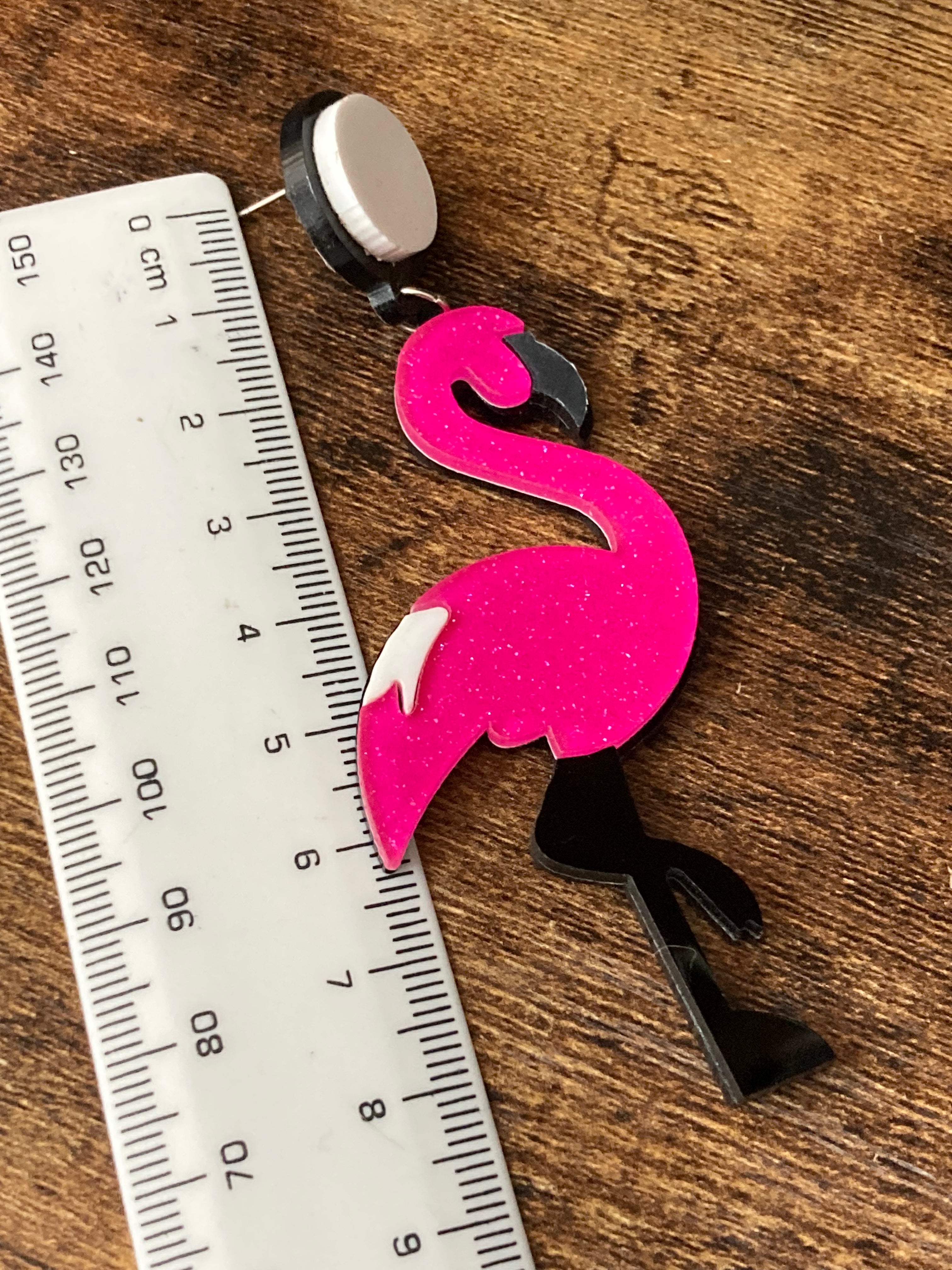 Oversized flamingo earrings acrylic