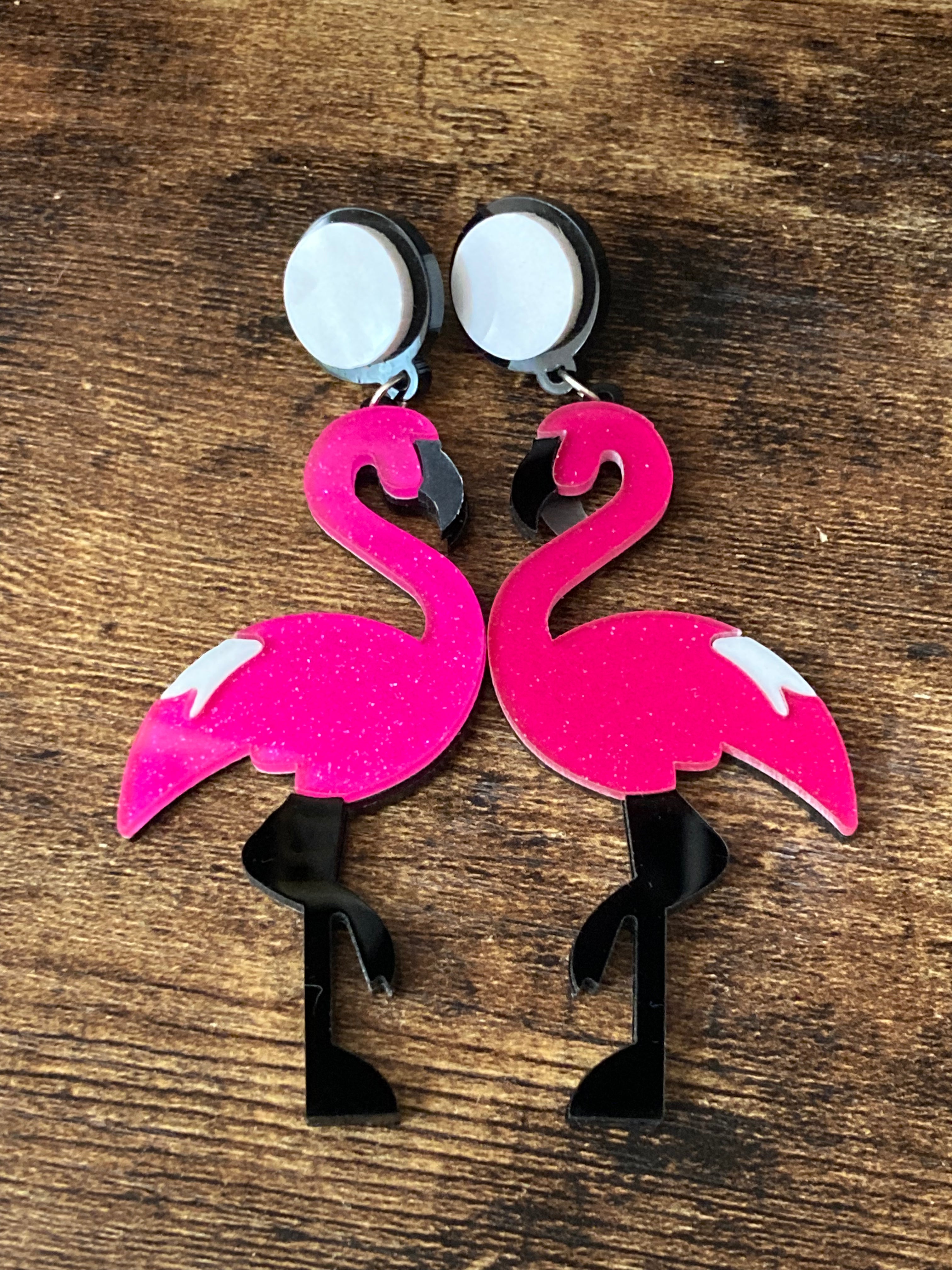 Oversized flamingo earrings acrylic
