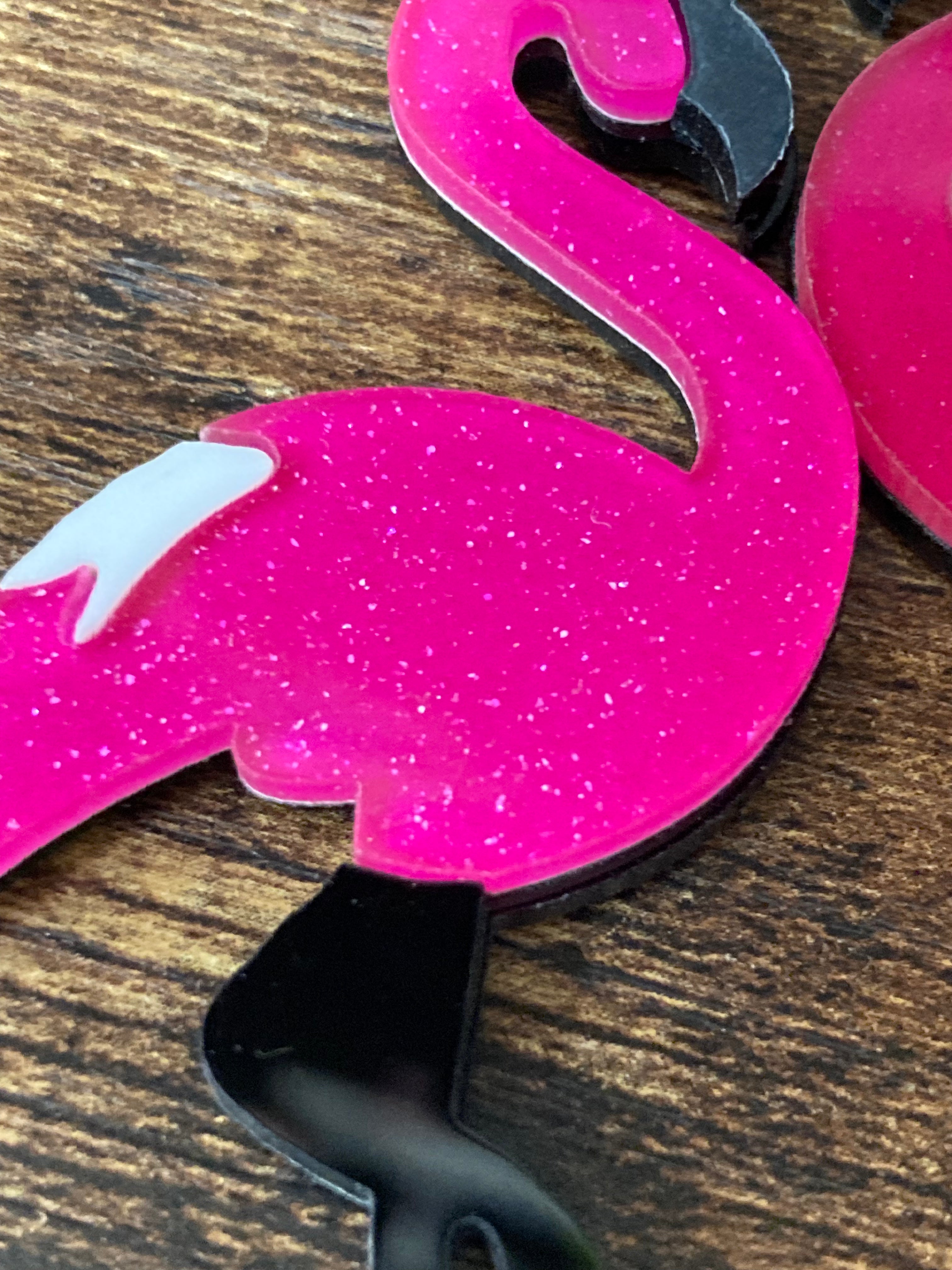 Oversized flamingo earrings acrylic